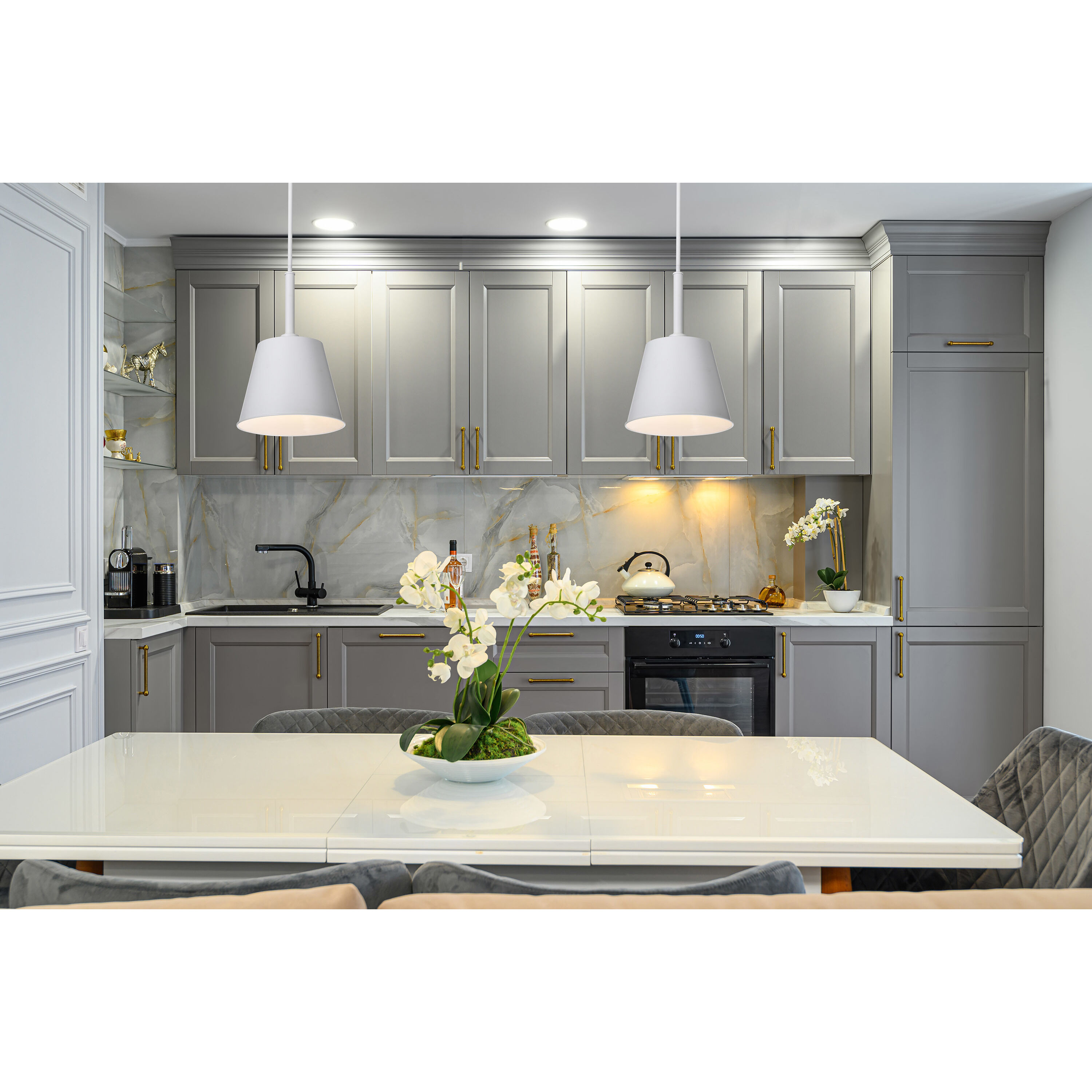 Alexis 1 Light 11 inch Matte White Pendant Ceiling Light