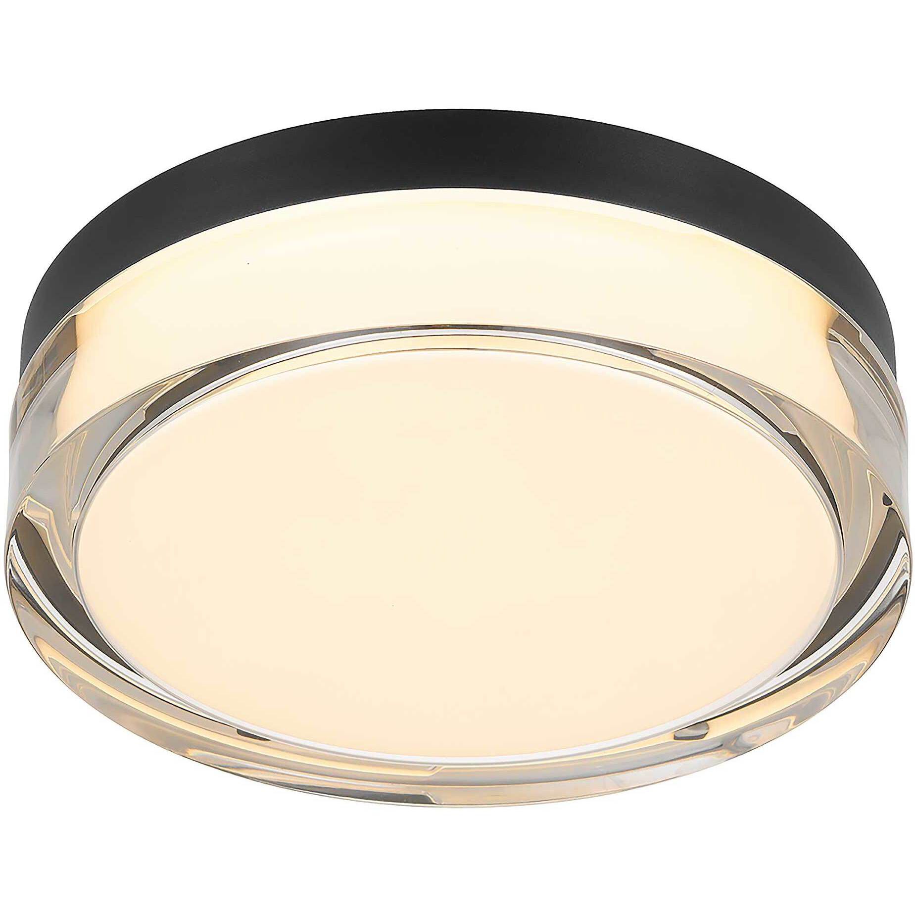 Sunspot LED 9 inch Sand Black Outdoor Flush Mount