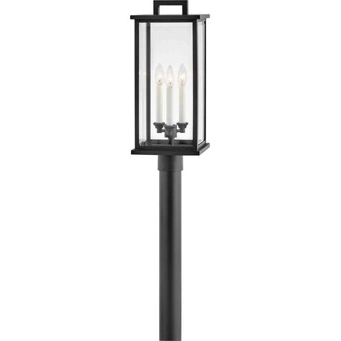 Estate Series Weymouth 3 Light 22.25 inch Black Outdoor Post Mount Lantern