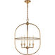 Chapman & Myers Desmond 4 Light 21 inch Gild Oval Lantern Pendant Ceiling Light