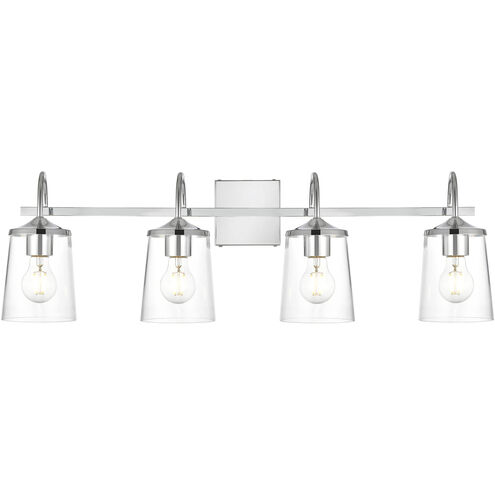 Avani 4 Light 33 inch Chrome Bath Sconce Wall Light