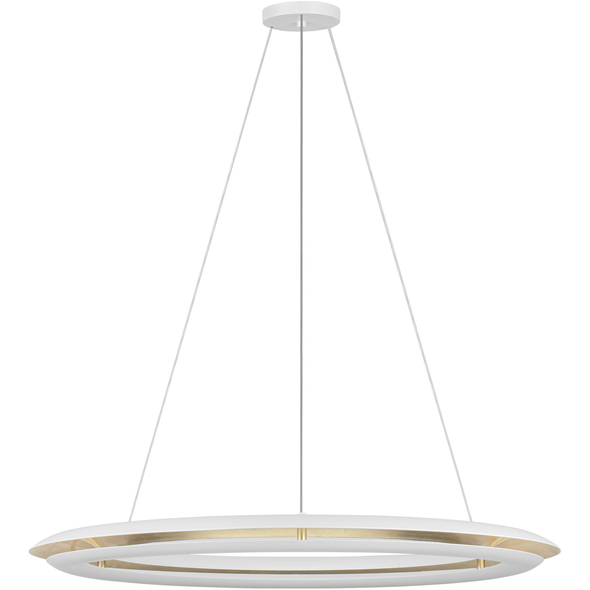 C&M by Chapman & Myers Cielo LED 36 inch Matte White Chandelier Ceiling Light