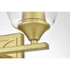 Harris 2 Light 15 inch Brass Bath Sconce Wall Light