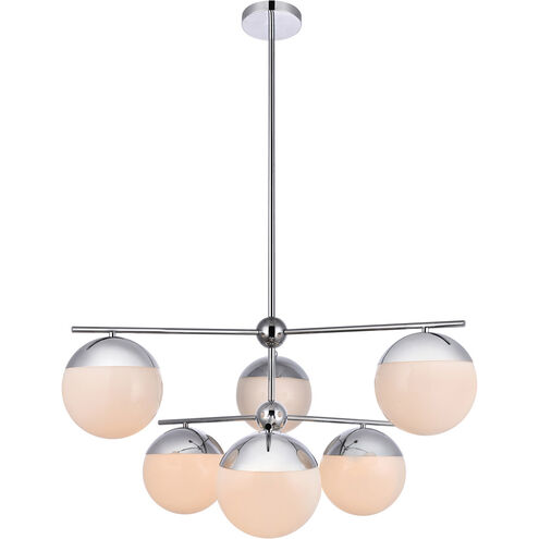 Eclipse 6 Light 36 inch Chrome Pendant Ceiling Light