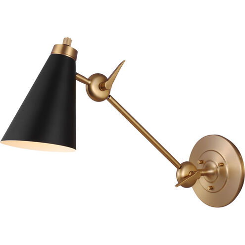 TOB by Thomas O'Brien Signoret 1 Light 6.25 inch Burnished Brass Library Sconce Wall Light