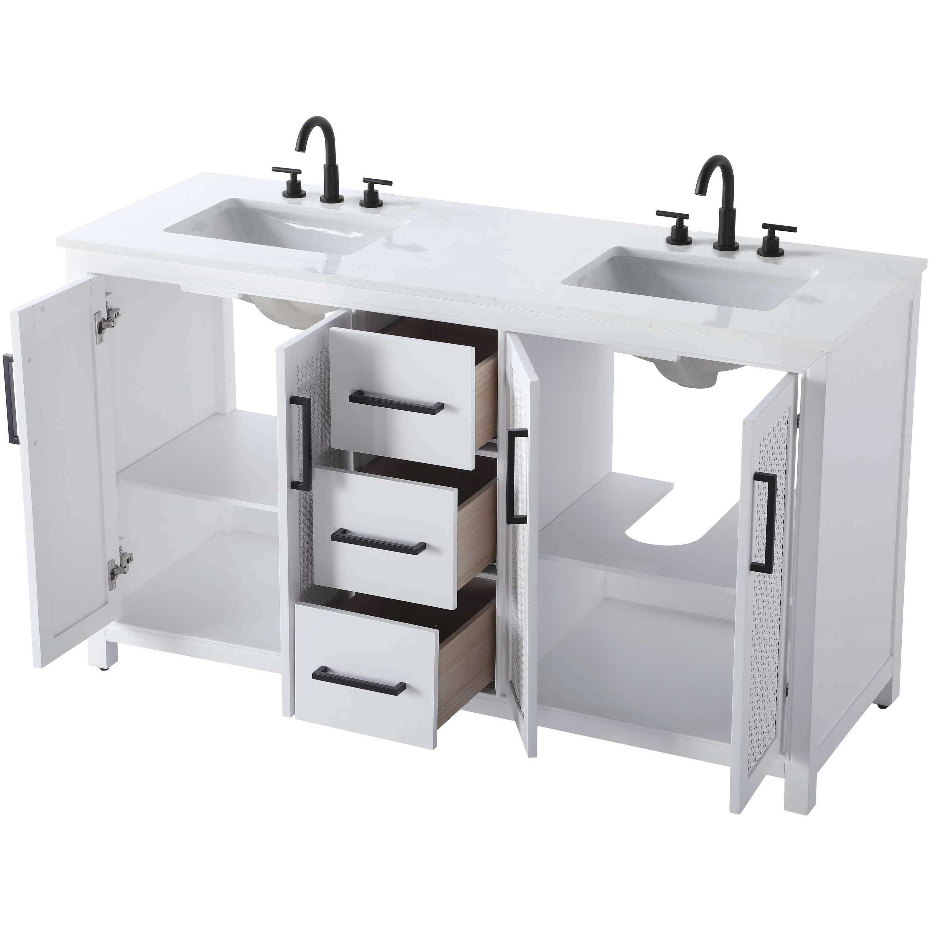 Alina 60 X 34 inch White Bathroom Vanity Cabinet