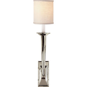 French Deco Horn 1 Light 5 inch Polished Nickel Sconce Wall Light