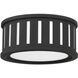 Kendal 2 Light 9.5 inch Black Forged Flush Ceiling Light