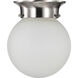 Brentwood 1 Light 6 inch Brushed Nickel Flush Mount Ceiling Light