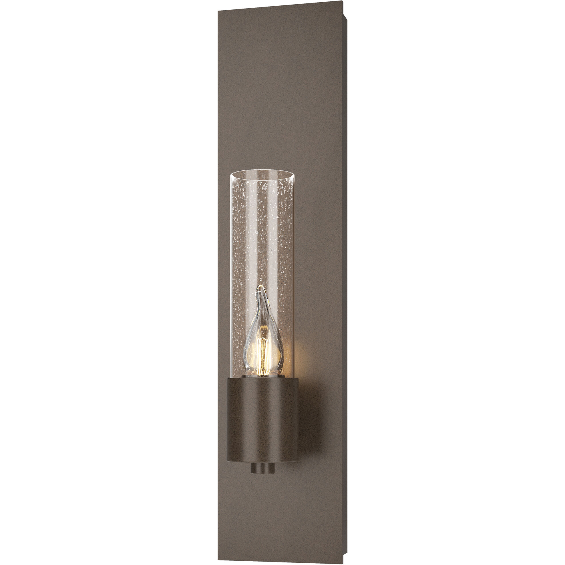 Pillar 1 Light 4.3 inch Bronze ADA Sconce Wall Light in Seeded Clear