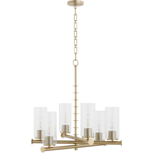 Mercier 6 Light 26 inch Aged Brass Chandelier Ceiling Light