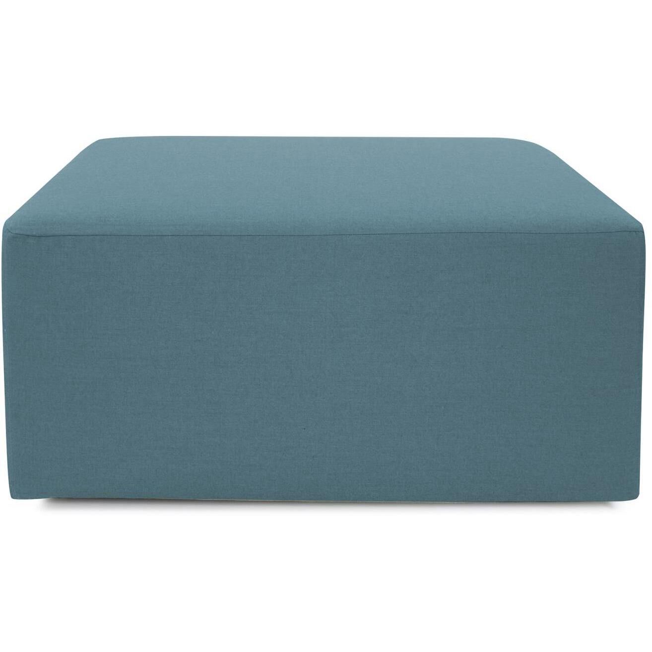 Universal 17 inch Turquoise Outdoor Ottoman, 36in Square, The Seascape Collection