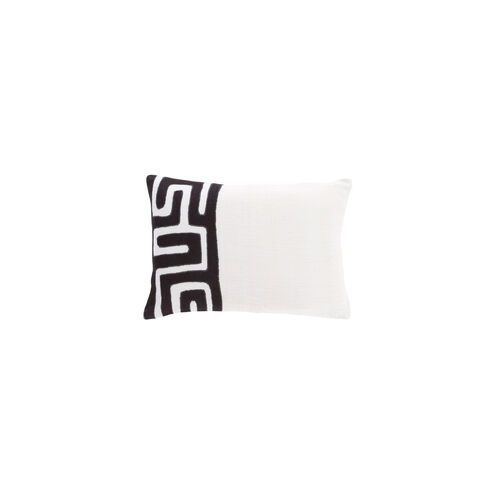 Nairobi 19 X 13 inch Black and White Lumbar Pillow