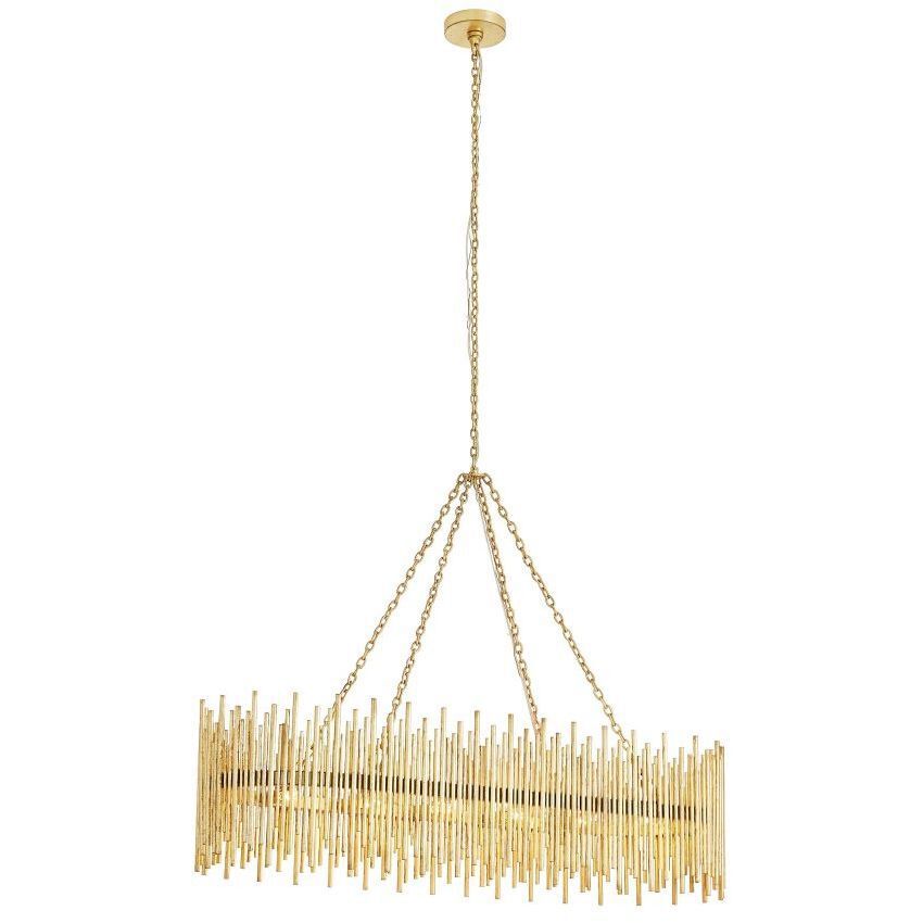 Prescott 10 Light 44.5 inch Gold Leaf Chandelier Ceiling Light