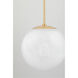 Burlington 1 Light 12 inch Aged Brass Pendant Ceiling Light, Globe/Orb