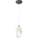 Chrysalis 1 Light 6.1 inch Dark Smoke Mini Pendant Ceiling Light in White Crystal, Large