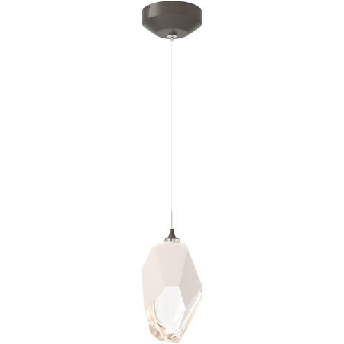 Chrysalis 1 Light 6.1 inch Dark Smoke Mini Pendant Ceiling Light in White Crystal, Large