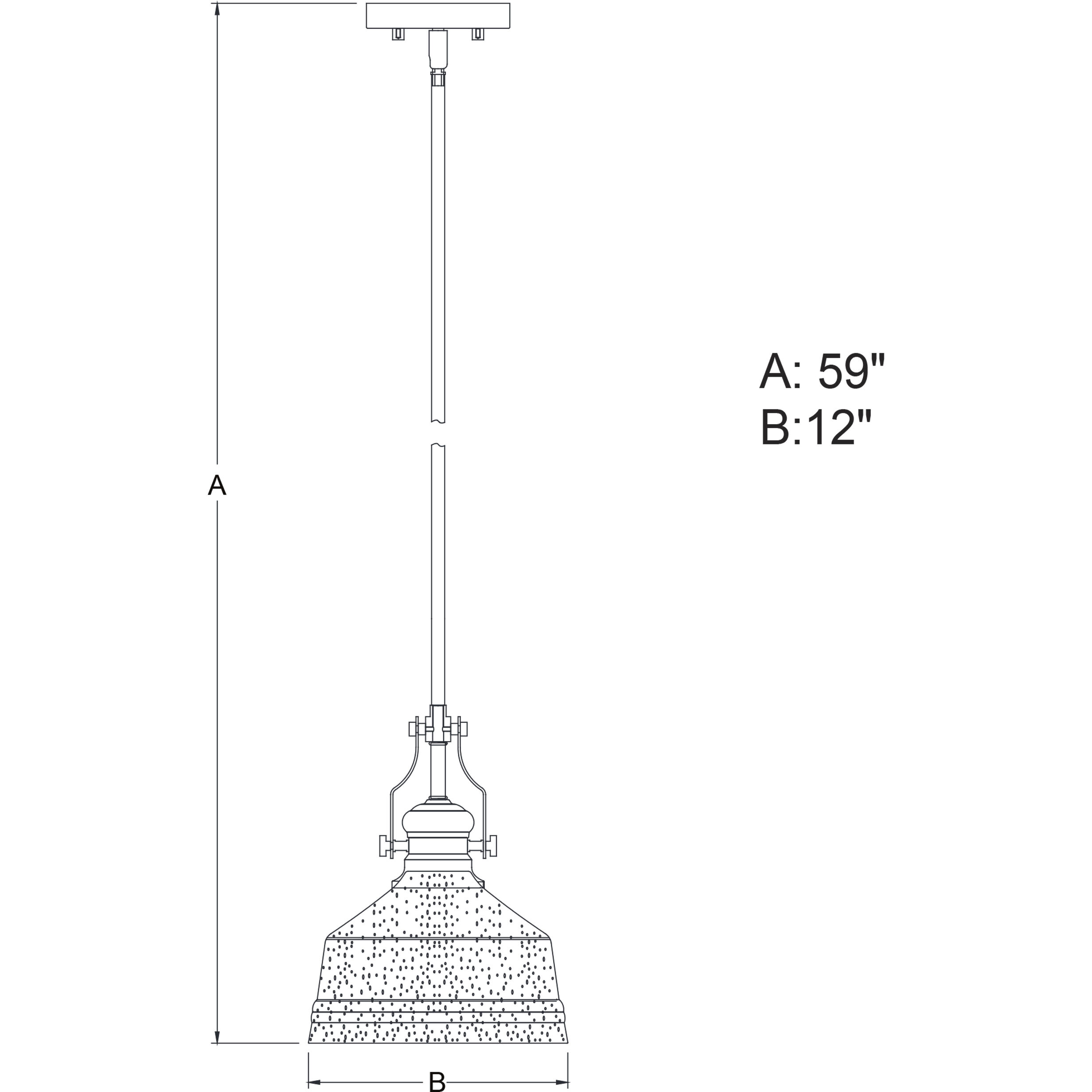 Beloit LED 12 inch Satin Nickel Pendant Ceiling Light