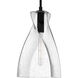 Stetson 1 Light 8 inch Matte Black Mini Pendant Ceiling Light, Small