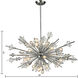 Starburst 24 Light 36 inch Polished Chrome with Clear Chandelier Ceiling Light