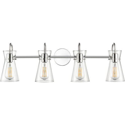 Camellia 4 Light 30.75 inch Polished Nickel Vanity Light Wall Light
