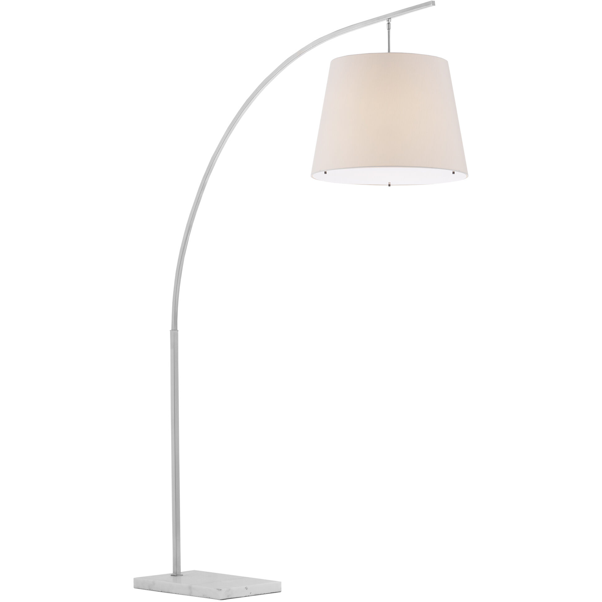 Cloister 87 inch 75 watt Brushed Nickel and White Floor Lamp Portable Light, Large