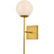 Neri 1 Light 7 inch Brass Bath Sconce Wall Light