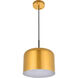 Etude 1 Light 11 inch Satin Gold Pendant Ceiling Light