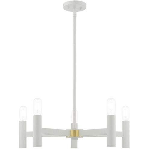Copenhagen 5 Light 25 inch White Chandelier Ceiling Light