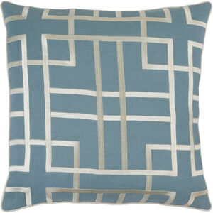 Tate 20 X 20 inch Navy and Beige Pillow Cover