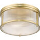 Carnaby 4 Light 18 inch Modern Gold Flush Mount Ceiling Light