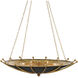 Fontaine 6 Light 40.5 inch Antique Gold Leaf and Contemporary Gold Leaf and Satin Black Chandelier Ceiling Light