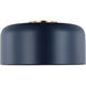 Malone 1 Light 13.75 inch Navy Ceiling Flush Mount Ceiling Light