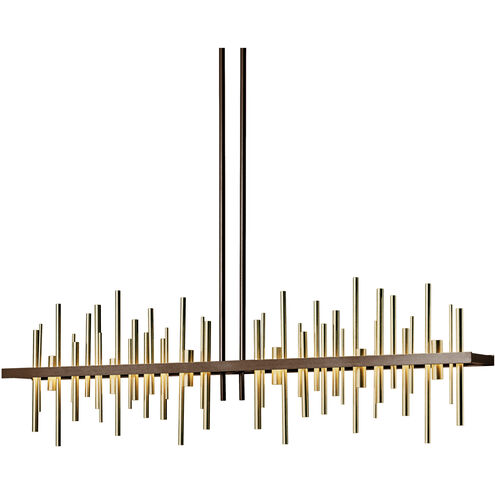 Cityscape LED 51.9 inch Bronze/Modern Brass Pendant Ceiling Light, Large