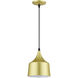Bolita 8 inch Soft Gold with Black Accents Pendant Ceiling Light