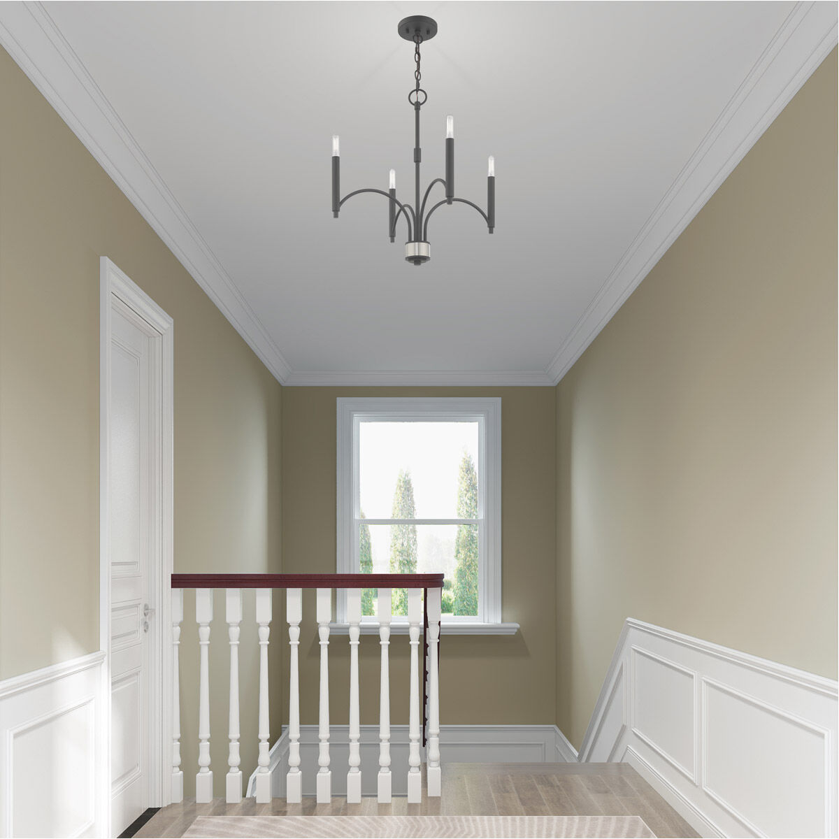 Wisteria 4 Light 20 inch Scandinavian Gray Mini Chandelier Ceiling Light