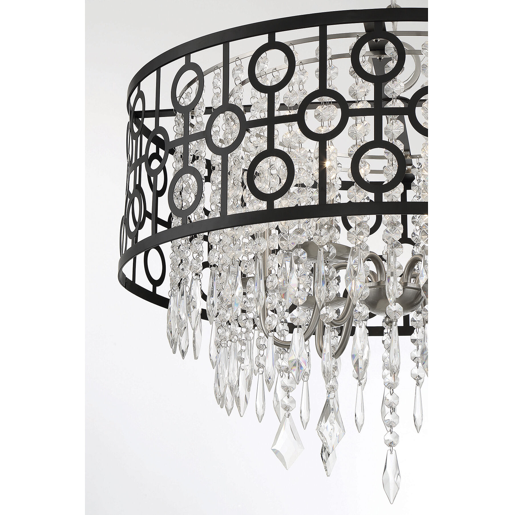 Rory 4 Light 21 inch Matte Black with Satin Nickel Pendant Ceiling Light