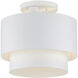 Zolana 2 Light 12 inch White Semi Flush Mount Ceiling Light, Medium