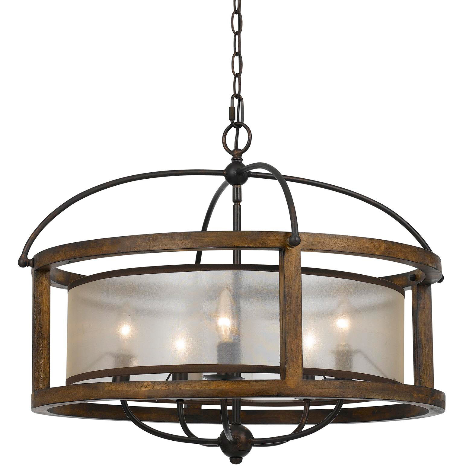 Cal Lighting FX 3536 5 Round 5 Light 26 inch Dark Bronze
