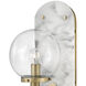 Lisa McDennon Gilda 1 Light 5.5 inch Heritage Brass Indoor Wall Sconce Wall Light