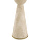 Novak 30.91 inch 40 watt Travertine with Antique Brass Table Lamp Portable Light