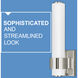 Aiden LED 31 inch Polished Nickel Vanity Light Wall Light, Vertical