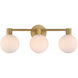 Fenton 3 Light 24 inch Legacy Brass Vanity Light Wall Light