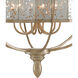 Florence 6 Light 28 inch Silver Granello/Raj Mirror Chandelier Ceiling Light
