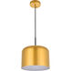 Etude 1 Light 11 inch Satin Gold Pendant Ceiling Light