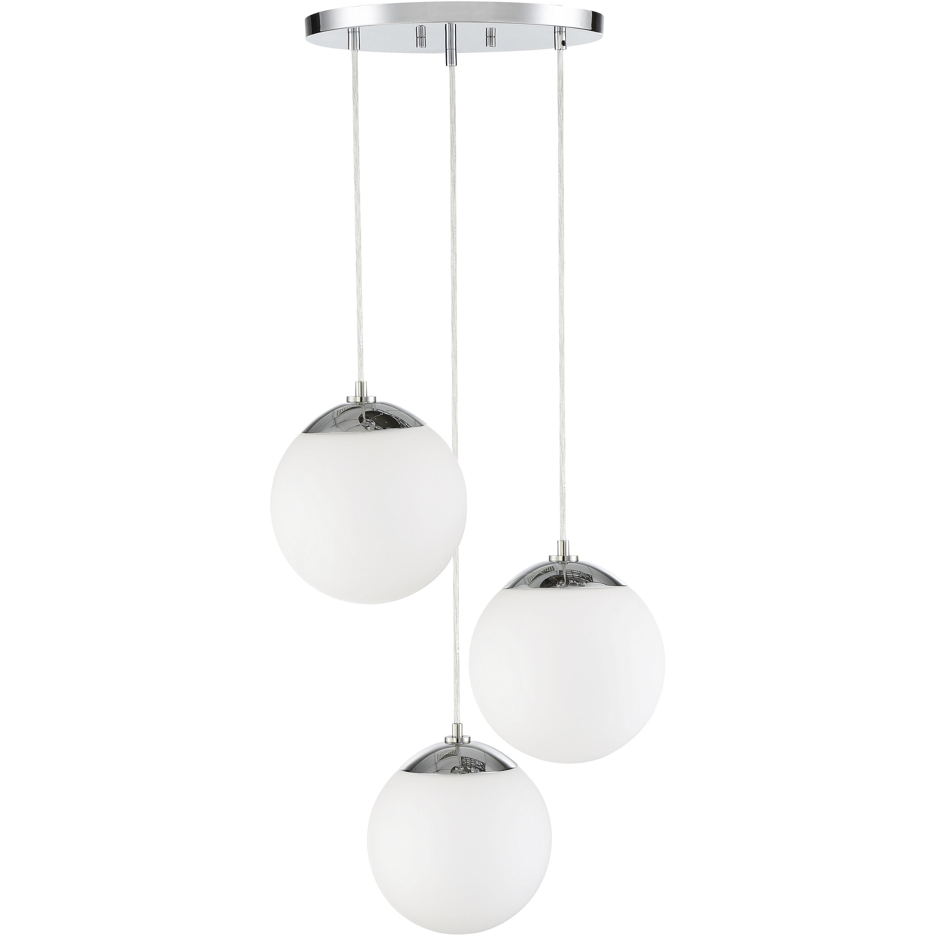 Kelvin 3 Light 17.75 inch Chrome Pendant Ceiling Light