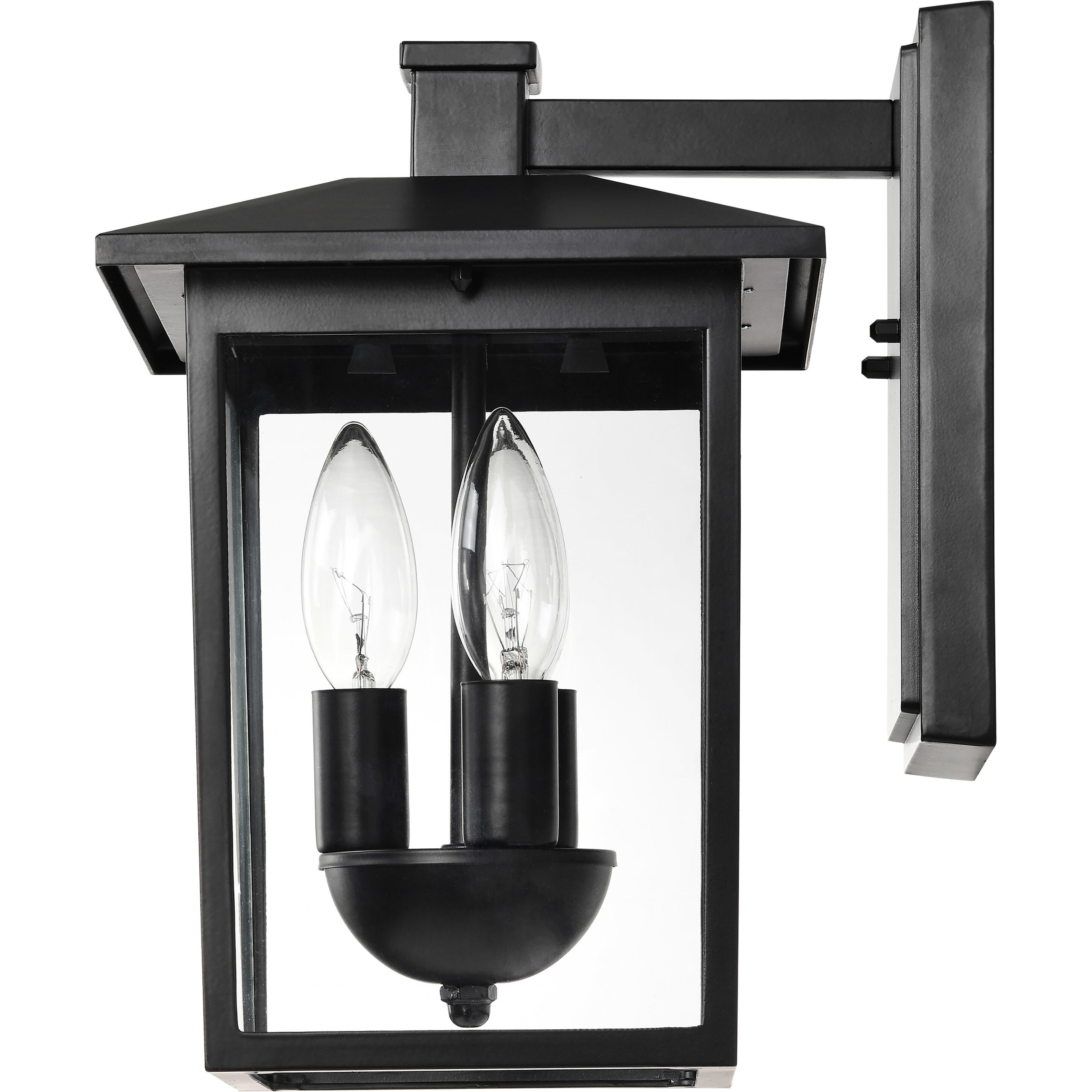 Jamesport 11 inch Matte Black Outdoor Wall Lantern, Small