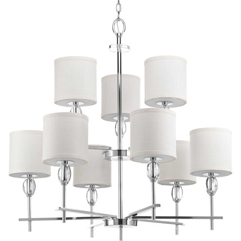 Status 9 Light 32 inch Polished Chrome Chandelier Ceiling Light