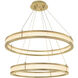 Damien Antique Brass and Frosted Glass Chandelier Ceiling Light