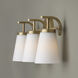 Drake 3 Light 23 inch Aged Brass Vanity Light Wall Light